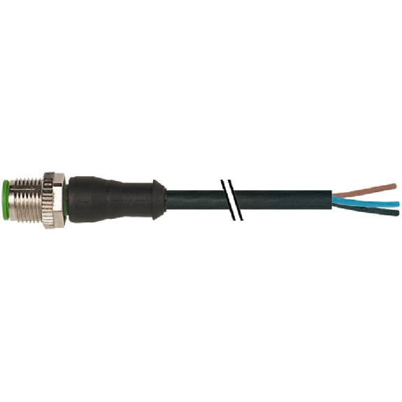 M12A Mâle Droit 5p; Câble PUR 5x0.34 Noir Cpc 2m M12A Mâle Droit 5p; Câble PUR 5x0.34 Noir Cpc 2m-Lire la description