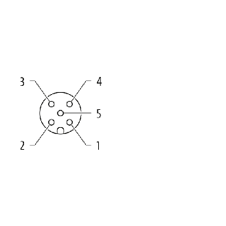M12A Fem Droit 5p; Câble PUR Blindé 5x0.34 Noir Cpc 10m-Lire la description