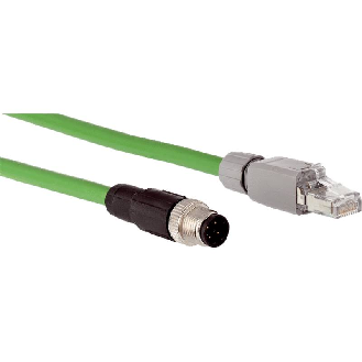 M12 Mâle Droit 4p/RJ45 Droit Câble 10m Profinet-Lire la description