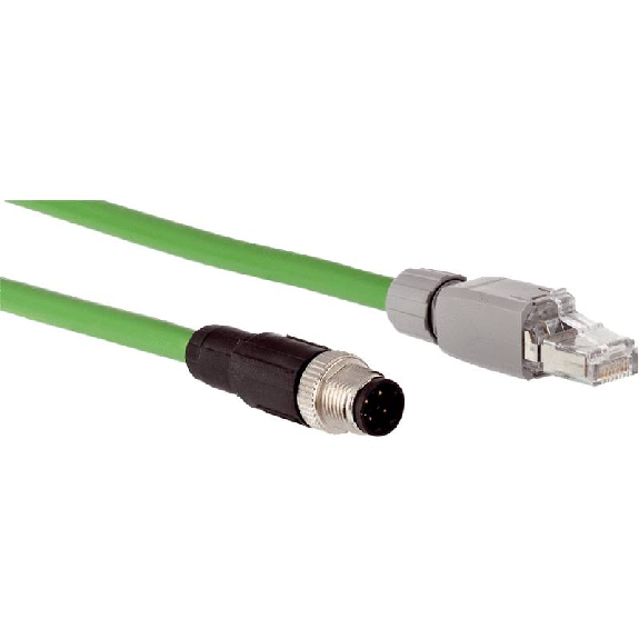 M12 Mâle Droit 4p/RJ45 Droit Câble 10m Profinet-Lire la description