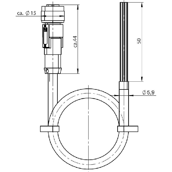 M12A Fem Droit 8p; Câble PUR 8x0.25 10m-Lire la description