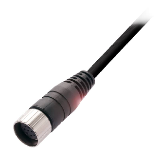 M23 Fem Droit 12p; Câble PUR Blindé 11x(0.50+1.0) Noir Cpc 25m (250V)-Lire la description