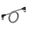 M12 Coudé/M12 Coudé; Câble Ethernet SF/UTP Cat.5E PVC Gris 3m