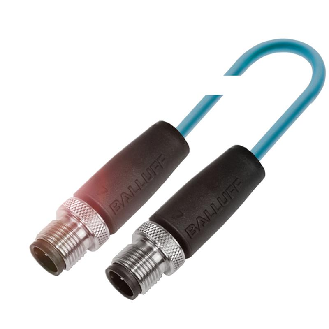 M12D Mâle Droit 4p/RJ45 Mâle Droit 4p TPE 4xAWG24 Turquoise Cpc 0,6m-Lire la description
