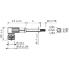 M12A Fem Coudé 5p; Câble PVC 5x0.34 Gris 10m