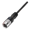 M16 Fem Droit 8p Inox; Câble PUR Blindé (4x2)x0.25 Noir 20m (60V)