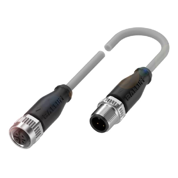 M12A Fem Droit 5p/M12A Mâle Droit 3p; PVC 3x0.34 Gris Cpc 3m M12A Fem Droit 5p/M12A Mâle Droit 3p; PVC 3x0.34 Gris Cpc 3m-Lire la description