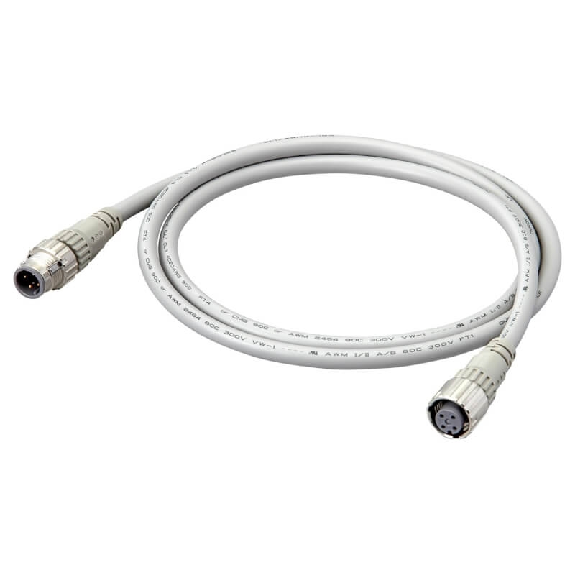 M12A Fem Droit 4p/M12A Mâle Droit 4p; Câble PVC 4 fils 2m-Lire la description