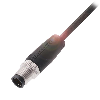 M12A Mâle Droit 12p; Câble PUR 12x0.25 Noir Cpc 5m (30V)