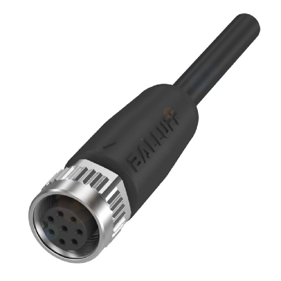 M12A Fem Droit 8p; Câble PUR 8x0.25 Noir Cpc 50m (30V)-Lire la description