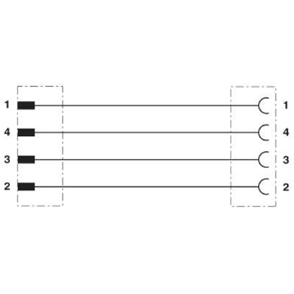 M12 Fem Droit/M12A Mâle Droit; Câble PUR 4x0.34 Gris-Noir 0.6m M12 Fem Droit/M12A Mâle Droit; Câble PUR 4x0.34 Gris-Noir 0.6m-Lire la description