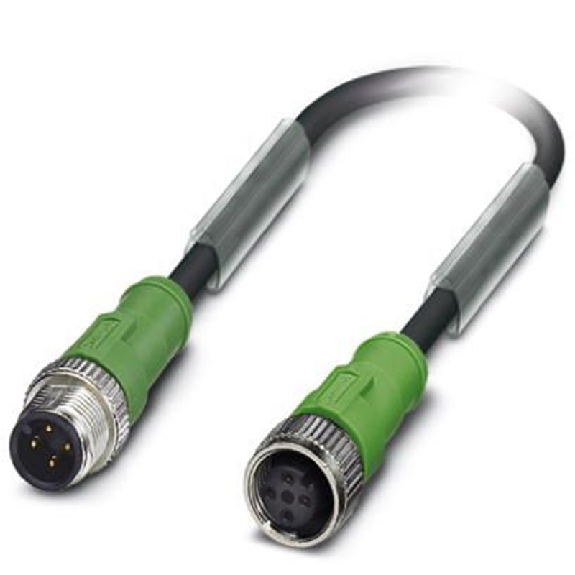 M12 Fem Droit/M12A Mâle Droit; Câble PUR 4x0.34 Gris-Noir 0.6m M12 Fem Droit/M12A Mâle Droit; Câble PUR 4x0.34 Gris-Noir 0.6m-Lire la description
