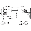 M12A Fem Coudé 5p/M12 Mâle Droit 5p; Câble PUR 5x0,34 Noir Cpc 2m