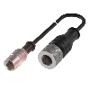 M12A Fem Droit 5p/M12A Fem Droit 5p; Câble PUR Blindé 2 fils Noir 10m