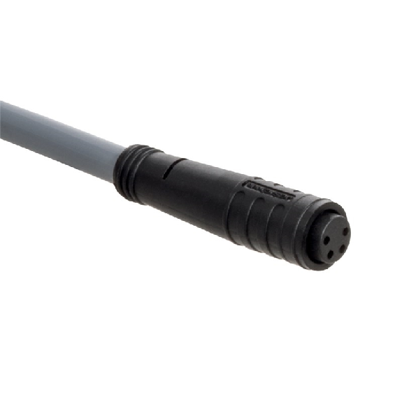 M08 Fem Droit 4p à clipser; Câble PVC 3x0.25 Gris 10m-Lire la description