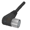 M23 Fem Coudé 19p anti-horaire; Câble PUR 19x(0.50+1.0) Noir Cpc 25m
