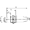 M12B Fem Droit 2p; PUR UL/CSA Blindé 1x2x0,64 Violet Cpc 1m Profibus