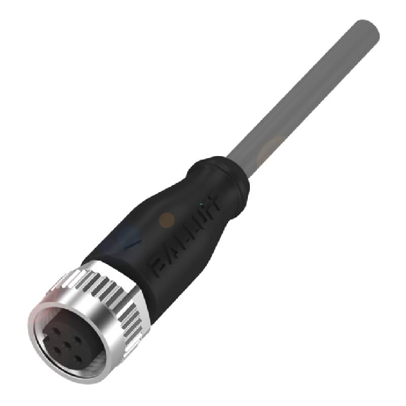 M12A Fem Droit 5p; Câble PVC 5x034 Gris 5m (60V)-Lire la description