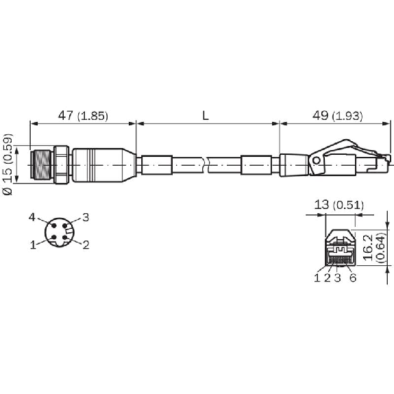 M12 Mâle Droit 4p/RJ45 Mâle Droit 8p; PUR 2x2x0,34 10m Ethernet M12 Mâle Droit 4p/RJ45 Mâle Droit 8p; PUR 2x2x0,34 10m Ethernet-Lire la description