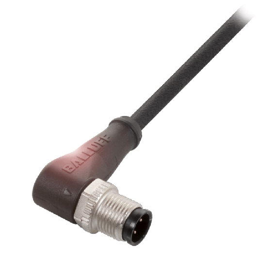 M12A Mâle Droit 4p LED; Câble PUR 4x0.34 Noir Cpc 10m 30V-Lire la description