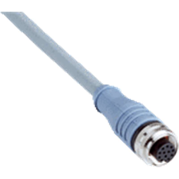 M12A Fem Droit 12p; Câble PUR Noir 5m 12x0.14mm²-Lire la description