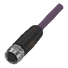 M12B Fem Droit 5p; PUR Blindé 2x0.34 Violet Cpc 5m Profibus (60V)