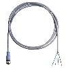 M12 Fem Droit 4p; Câble PVC 4x0.34 Gris 2m