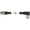 M12A Fem Coudé 5p/M12A Mâle Droit 5p; PUR 5x0,34 Gris Cpc 5m