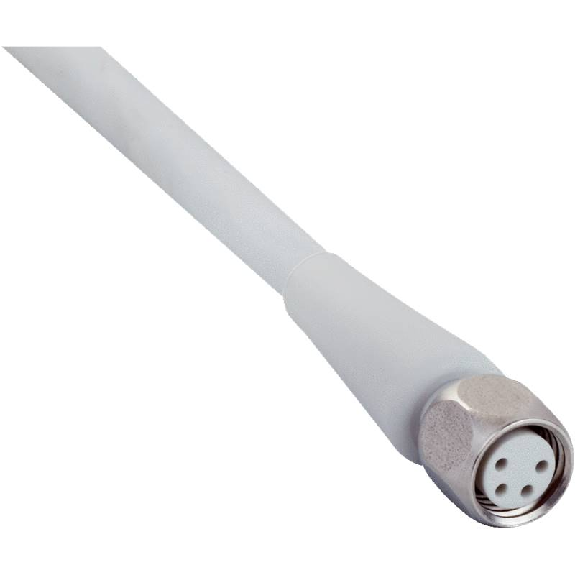 M08A Fem Droit 4p Inox V4A F&B; Câble PP 4x0.34 Gris Cpc 2m-Lire la description
