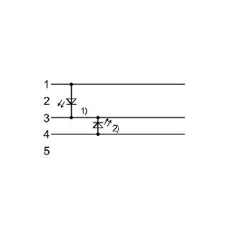 M12A Mâle Coudé 3p LED PNP NO; Câble PUR 3x0.34 Noir Cpc 5m (30Vdc)-Lire la description