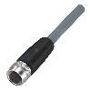 M12A Fem Droit 5p; Câble PVC Blindé 4x0.34 Gris Cpc 5m
