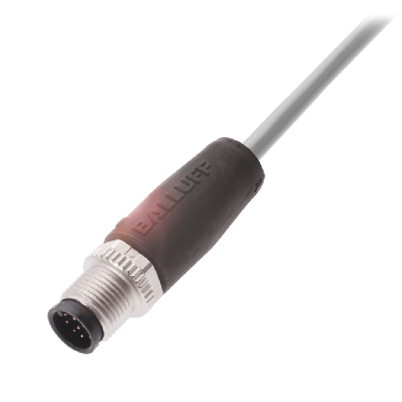 M12A Mâle Droit 12p; Câble PVC 12x0.25 Gris Cpc 10m (30V)-Lire la description