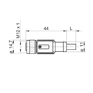 M12A Fem Droit 8p; Câble PUR Blindé 8x0.25 Noir Cpc 2m-Lire la description