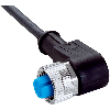 M12A Fem Coudé 5p; Câble PUR Blindé 5x0,34 Noir Cpc 10m