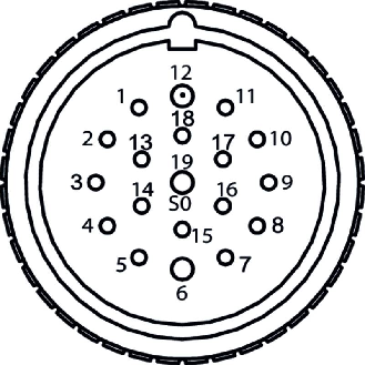 M23 Fem Droit 19p; Câble PUR 16x0,5+3x1 Noir 15m-Lire la description