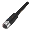 M12A Mâle Droit 4p; Blindé; Câble PUR 4x0.34 Noir Cpc 5m