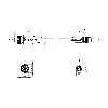 M12A Fem Droit 5p/M08A Mâle Droit 3p; Câble PUR 3x0.34 Noir Cpc 5m
