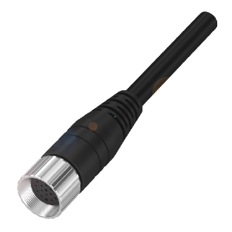 M23 Fem Droit 19p anti-horaire; Câble PUR 19x(0.50+1.0) Noir Cpc 20m-Lire la description