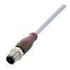 M12A Mâle Droit 4p; Câble PVC 4x0.34 Gris Cpc 10m (250V)