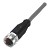 M12A Fem Droit 5p; Câble PVC 5x034 Gris 30m (60V)