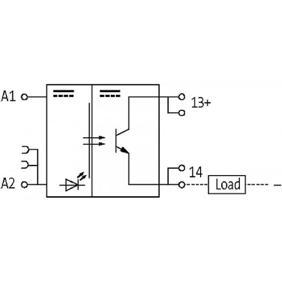 Module-optocoupleur, 24Vdc, transistor 2A, 10...53Vdc-Lire la description