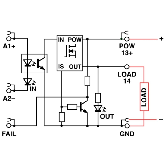 Module-optocoupleur, 24VDC, statique 5 A, 5-24 VDC-Lire la description