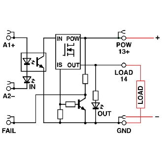 Module-optocoupleur, 24VDC, statique 5 A, 5-24 VDC-Lire la description