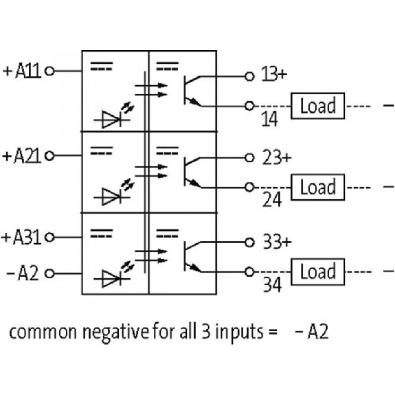 Module-optocoupleur, 24VDC, transistor 2A (3 voies), 10-53VDC, 0-3VDC-Lire la description