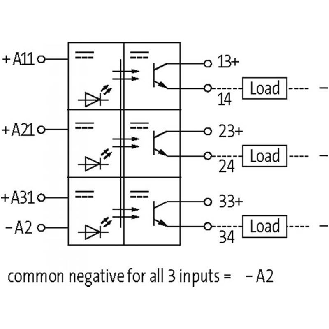 Module-optocoupleur, 24VDC, transistor 2A (3 voies), 10-53VDC, 0-3VDC-Lire la description