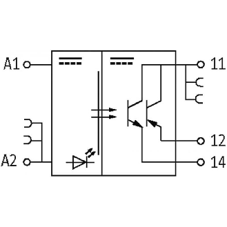 Module-optocoupleur, 24VDC, transistor 0.5A, 10-44 VDC, 0-5VDC-Lire la description