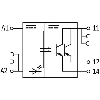Module-optocoupleur, 24VDC, transistor 0.5A, 10-44 VDC, 0-5VDC