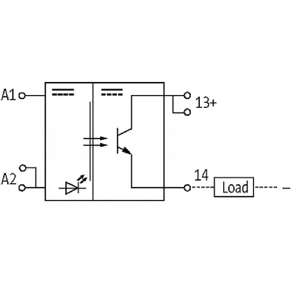 Module-optocoupleur, 24VDC, transistor 4 A, 10-53VDC, 0-3VDC-Lire la description