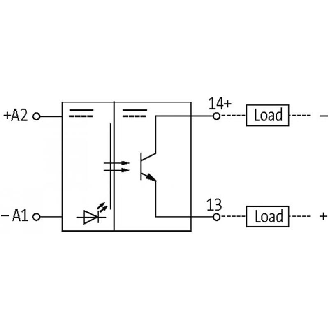 Module-optocoupleur, 4-30VDC, transistor 0,5A, 4-30VDC, 0-2VDC-Lire la description