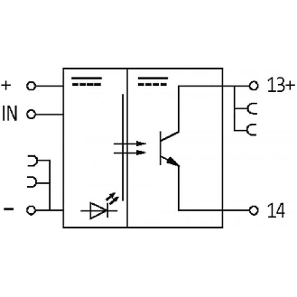 Module-optocoupleur, 24VDC, transistor 0.2A, 15-30VDC, 0-2VDC-Lire la description